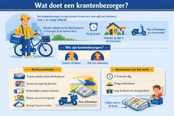 Wat doet een krantenbezorger